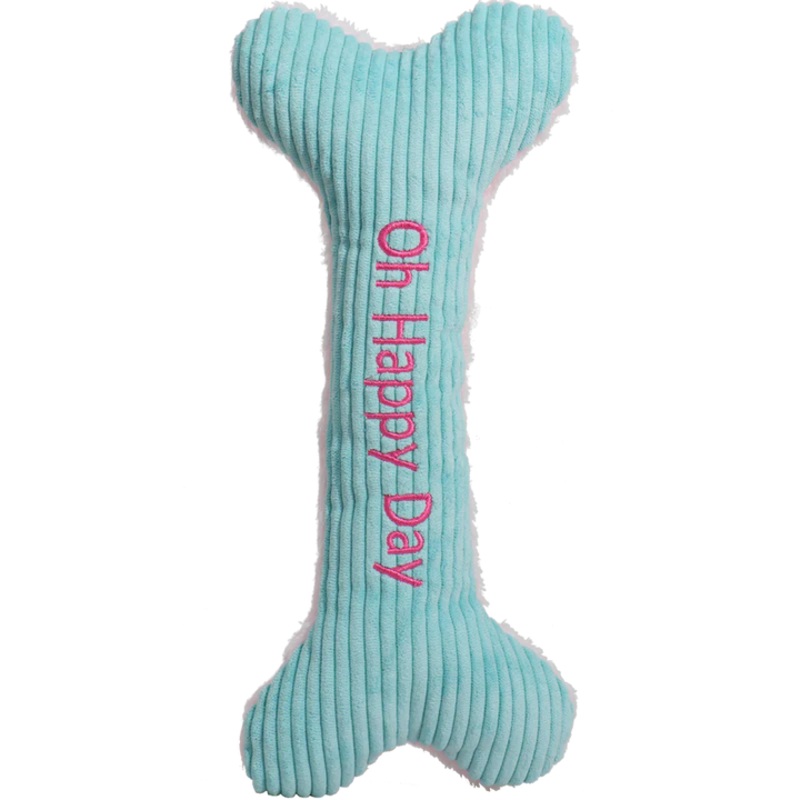HuggleHounds Oh Happy Day Birthday (Or Any Day!) Plush Bone Dog Toy