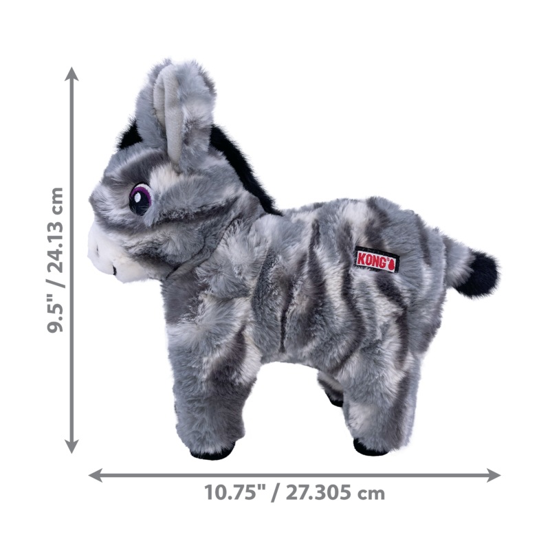 Kong Dog Toy Low Stuff Stripes Donkey Medium