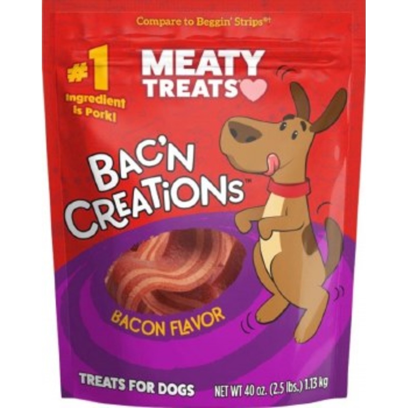 Meaty Treats Bacn Creations Bacon Dog Treats 40oz