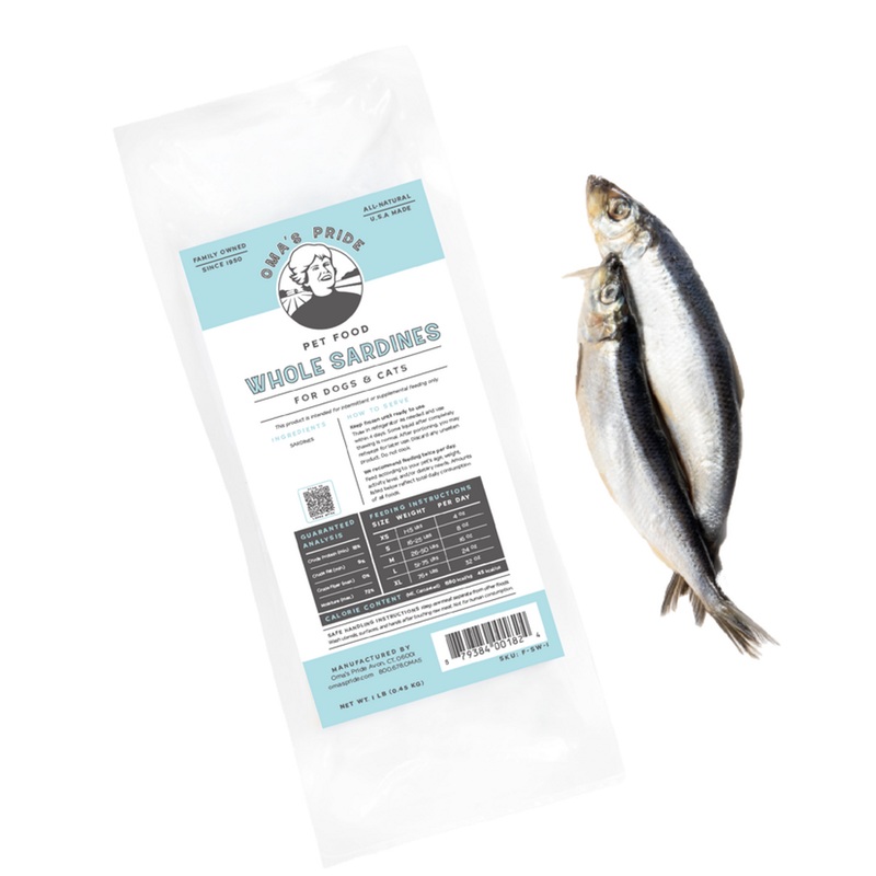 Oma's Whole Sardine Dog Food 1lb
