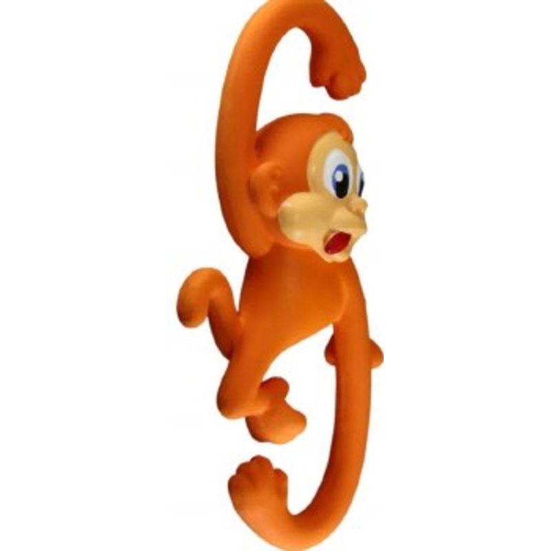 Petsport Naturflex Monkey, Natural Rubber Latex, Squeaker Inside, Dog Toy, 6 inch