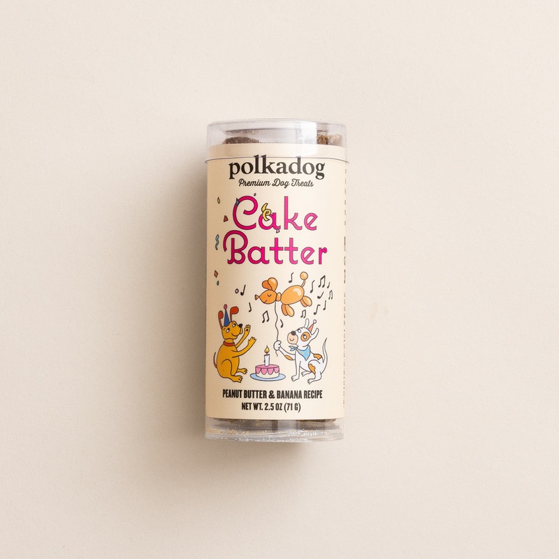 Pokadog Mini Tubes - Cake Batter - Peanut Butter and Banana - 2.5 oz