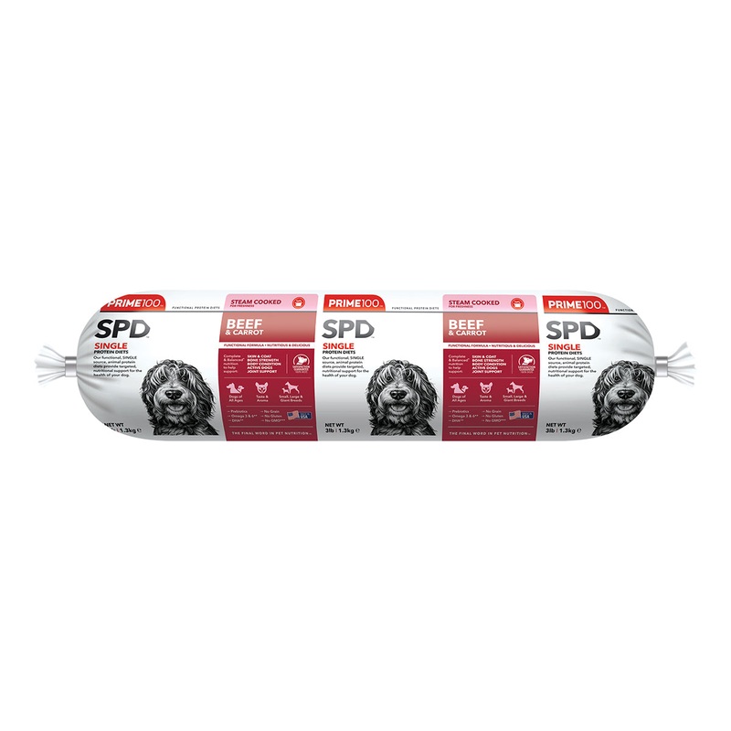 Prime100 SPD Fresh Roll Beef & Carrot 3lb