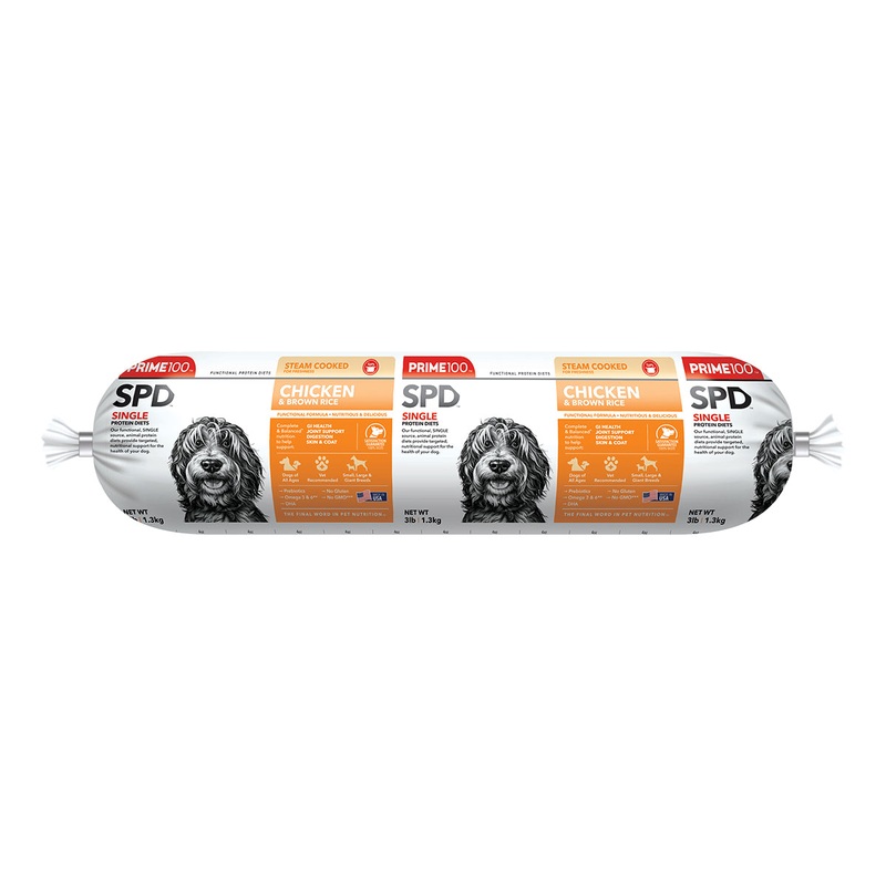 Prime100 SPD Fresh Roll Chicken & Brown Rice 3lb