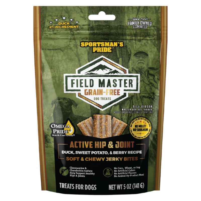 Sportsman's Pride Field Master Grain Free Active Hip & Joint Duck Jerky Bites 5oz bag