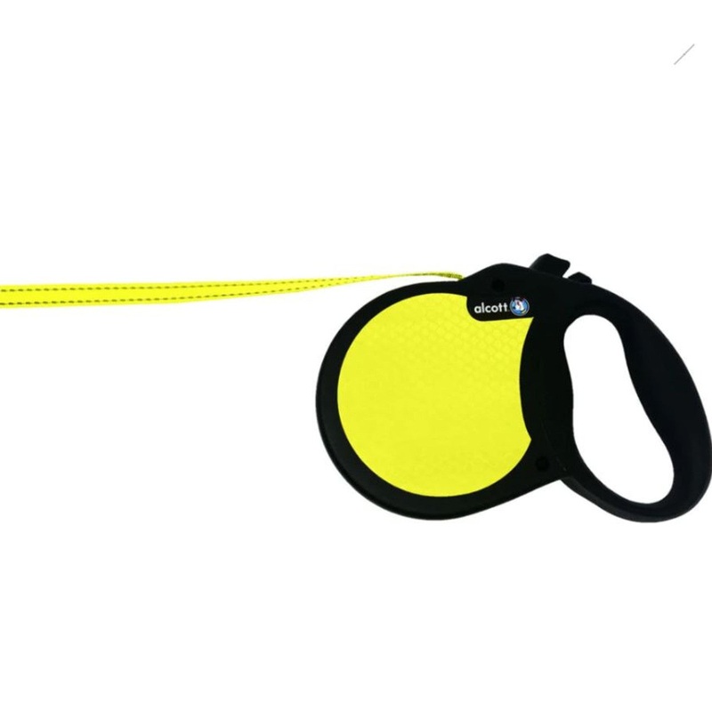 Alcott Visibility Retractable Belt Leash Yellow Small