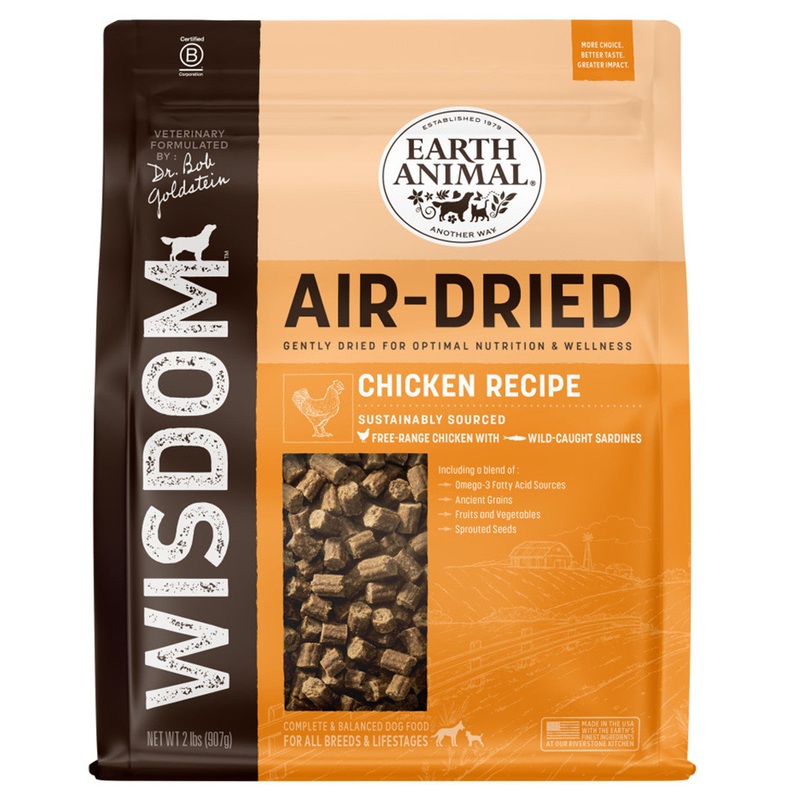Dr. Bob Goldsteins Wisdom Air-Dried Chicken Recipe Dog Food 8lb