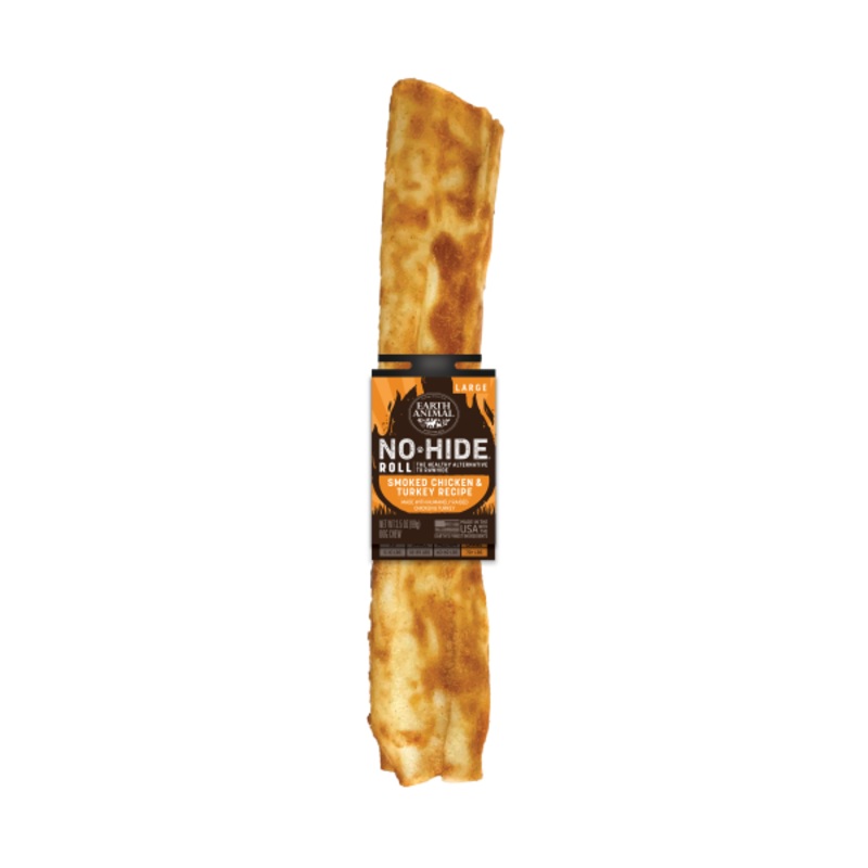 Earth Animal Dog NoHide Chew BBQ Smoked Chkn&Trky Large 1pk