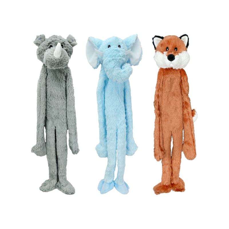 Multipet Plush Dog Toy Swingin Flatties 27in Assorted