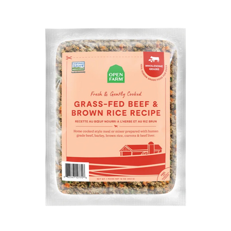 Open Farm Gently Cooked Grass-Fed Beef & Brown Rice Dog Food 6lb