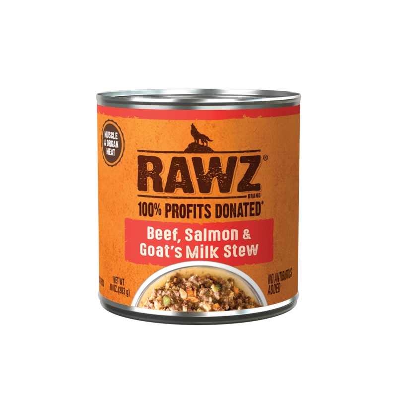 Rawz Beef, Salmon & Goats Milk Stew Dog Food 10oz