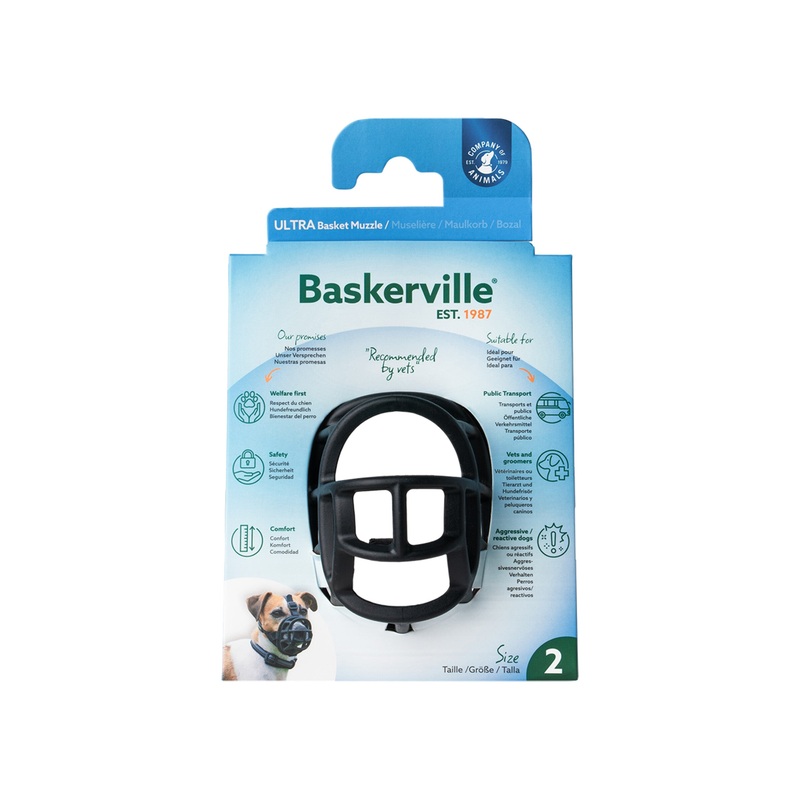 Baskerville Ultra Muzzle  Black  Size 2