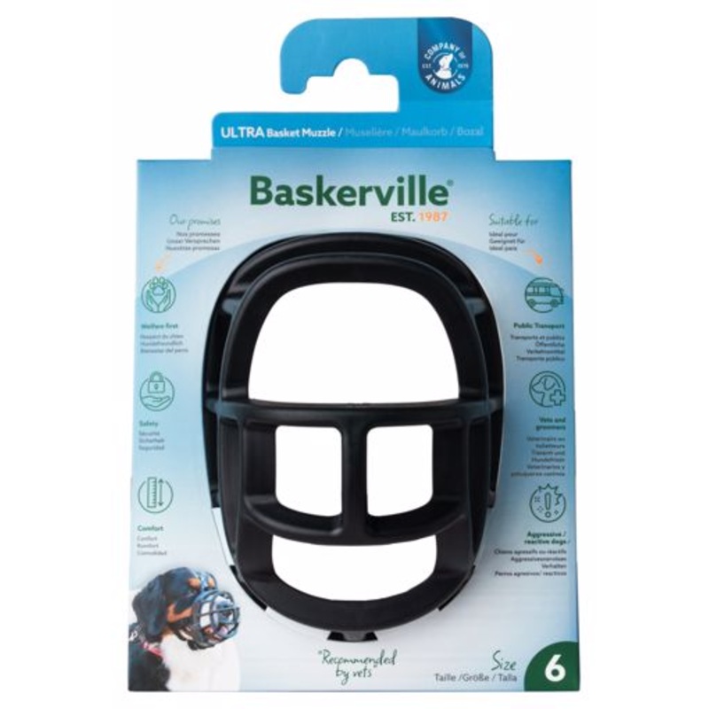 Baskerville Ultra Muzzle  Black  Size 6