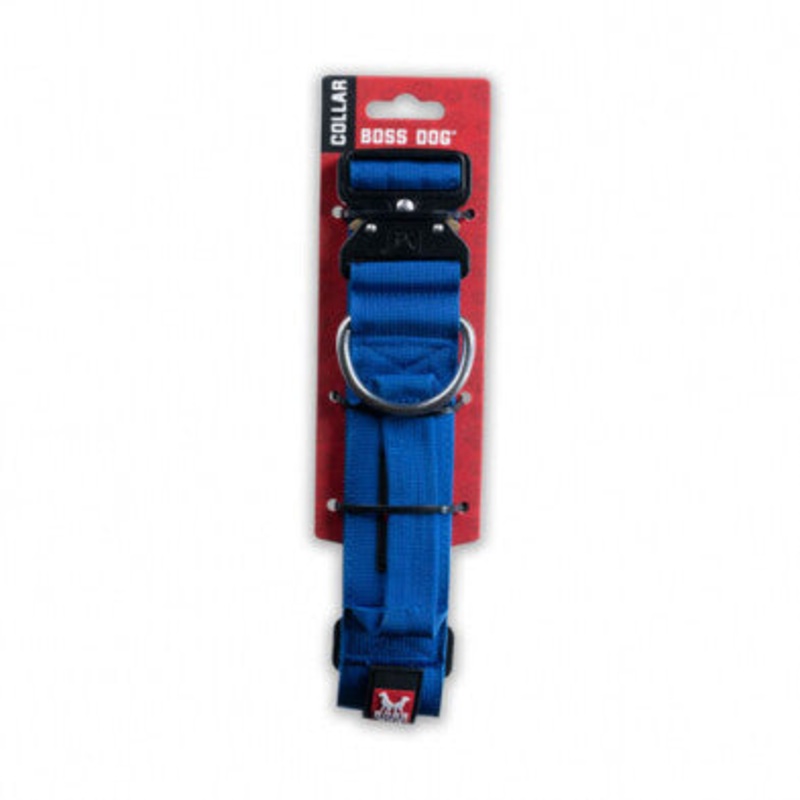 Boss Dog Tactical Collar 15-18in 1.5in Blue