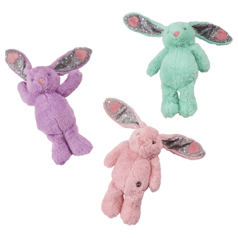 Spot Ethical Pet Dog Toy Soothers Heartbeat Bunny 12In