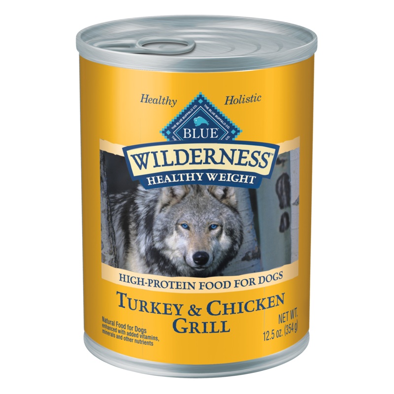 Blue Buffalo Wilderness Healthy Weight Turkey & Chicken Grill Wet Dog Food, 12.5 Oz
