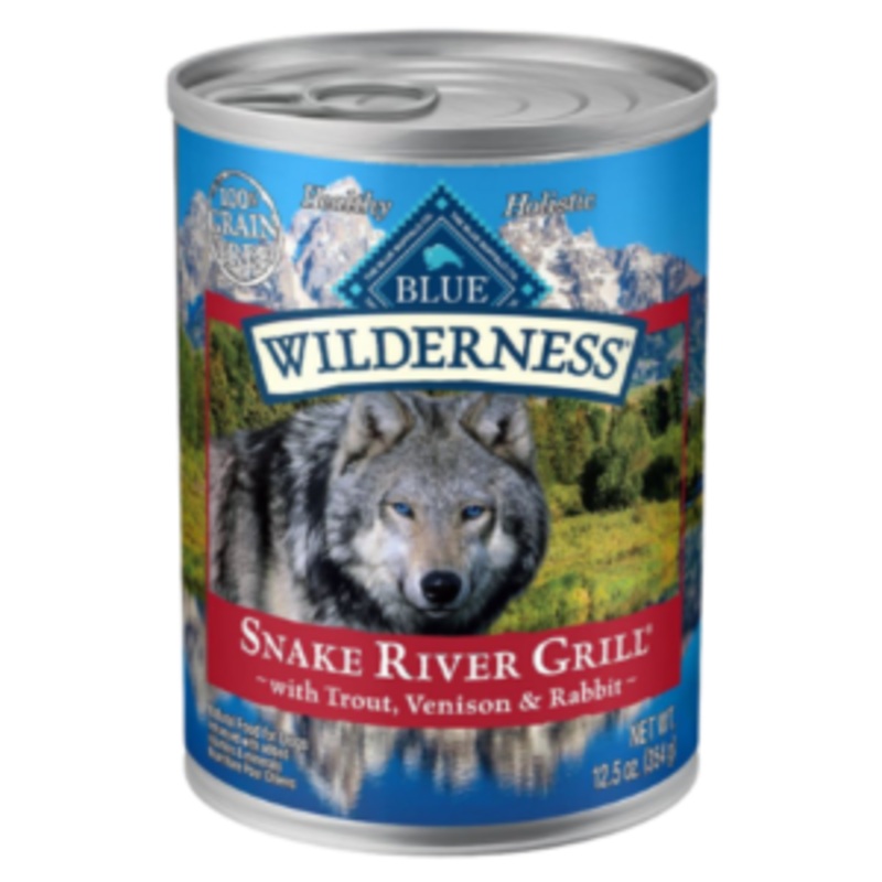 Blue Buffalo Wilderness Snake River Grill Trout, Venison & Rabbit Wet Dog Food 12.5oz