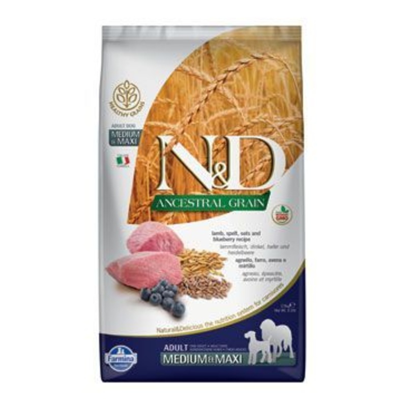 Farmina Ancestral Grain Medium Breed Lamb Blueberry Dog Food 26.4lb