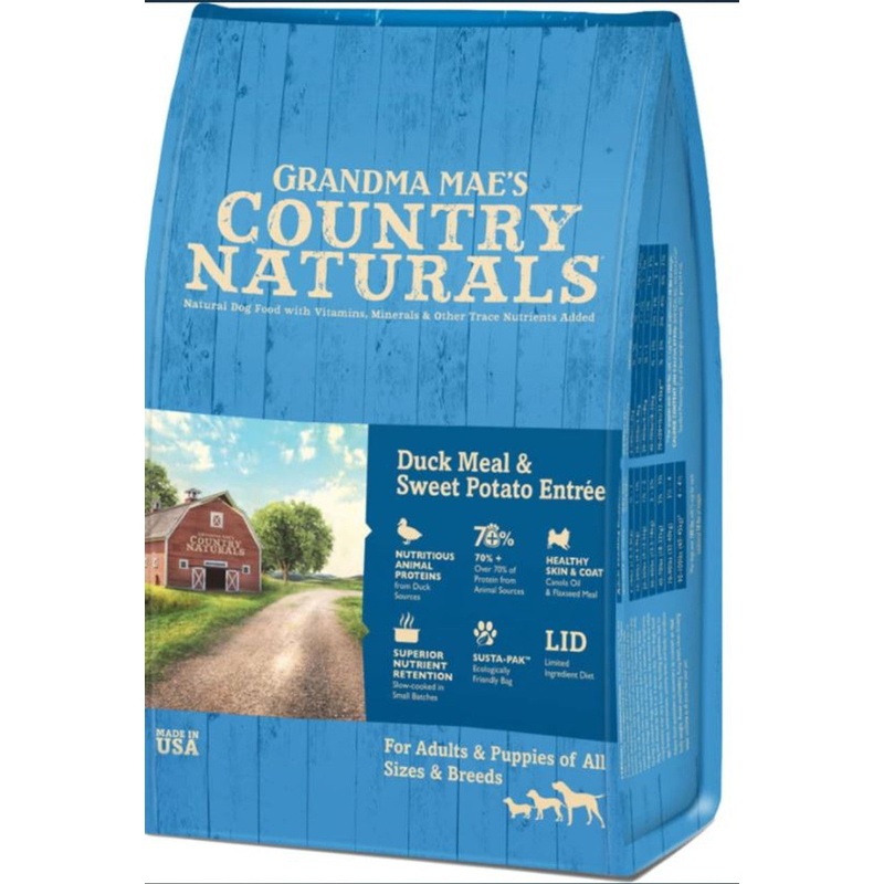 Grandma Mae's Country Naturals L.I.D. Duck Meal & Sweet Potato Entree Dry Dog Food 9oz