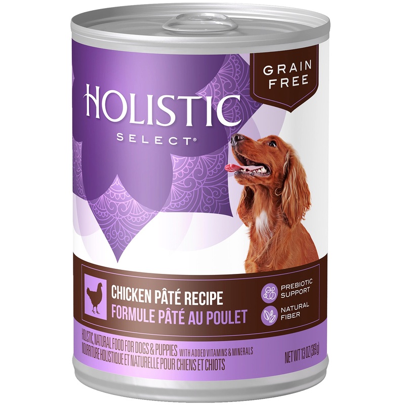 Holistic Select Natural Wet Grain Free Canned Dog Food, Chicken Pt Recipe, 13Oz