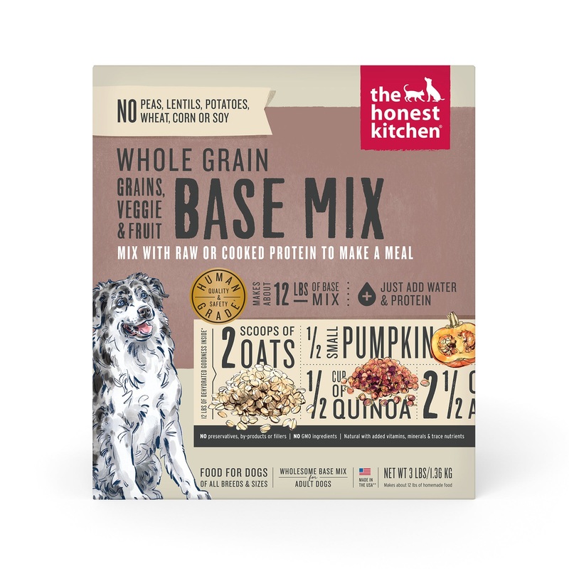 Honest Kitchen Dehydrated Whole Grain, Veggie & Fruit Base Mix Dog Food 3lb