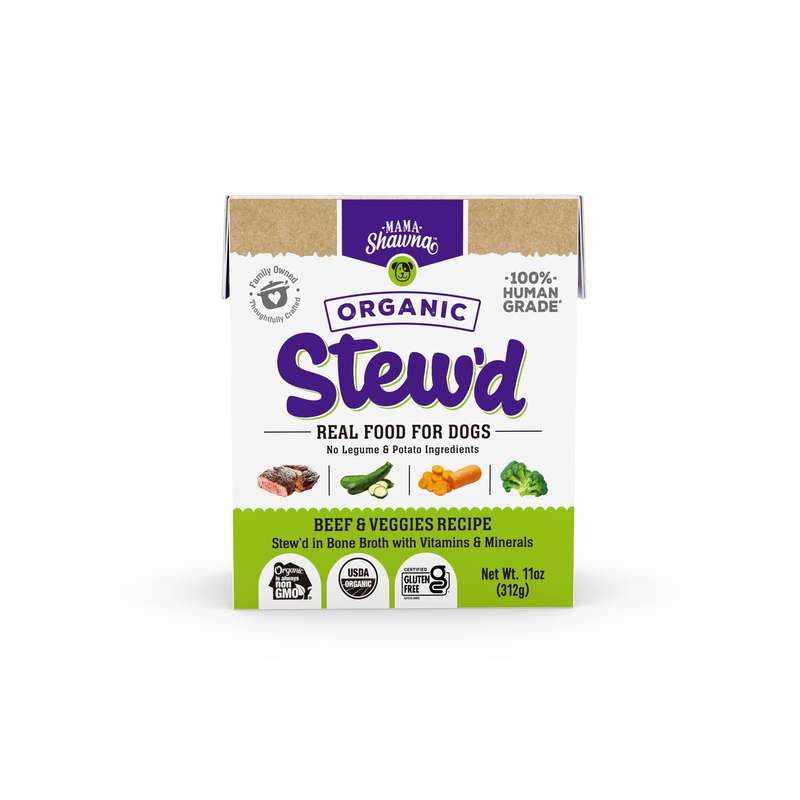 Mama Shawna Wholesale Stew'd Organic Dog Beef & Veggies Recipe 11oz