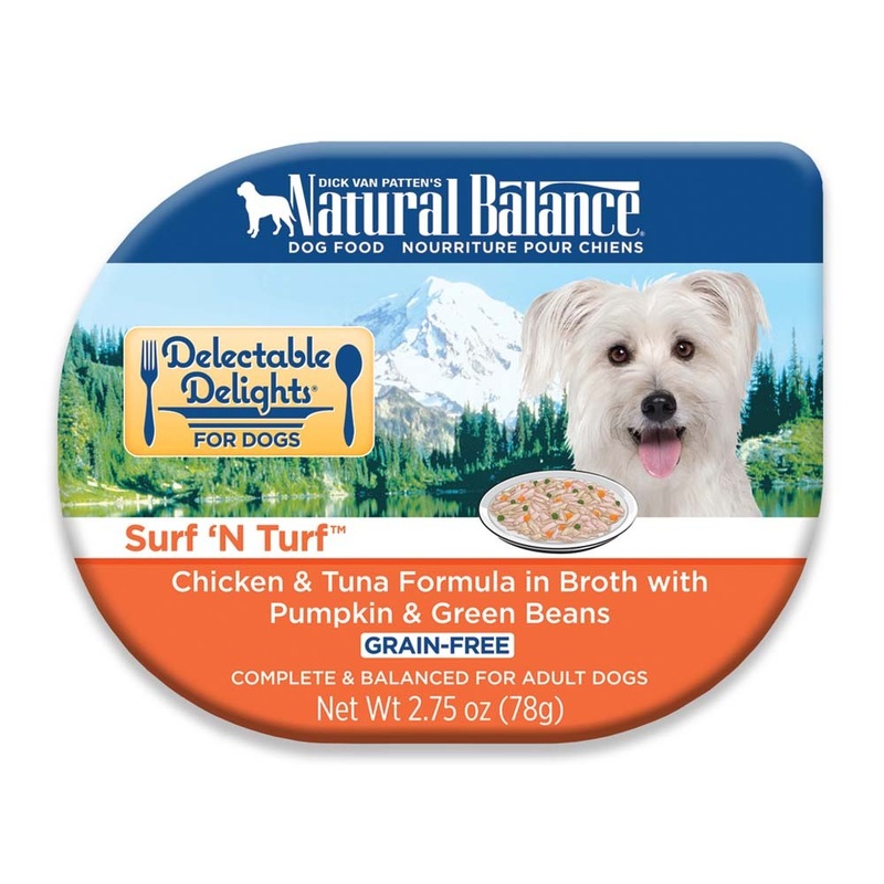Natural Balance Pet Foods Delectable Delights Surf N Turf in Broth Dog Food 2.75 oz