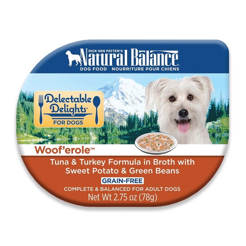 Natural Balance Pet Foods Delectable Delights Wooferole in Broth Dog Food 2.75 oz