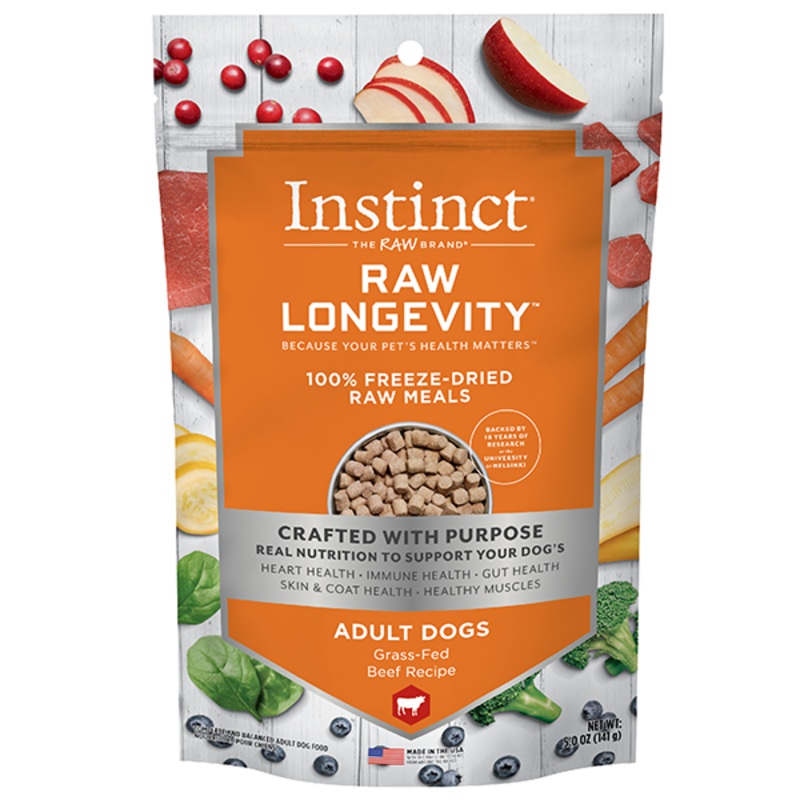Nature's Variety Instinct Dog Raw Longevity FD Meals Beef 4.5oz