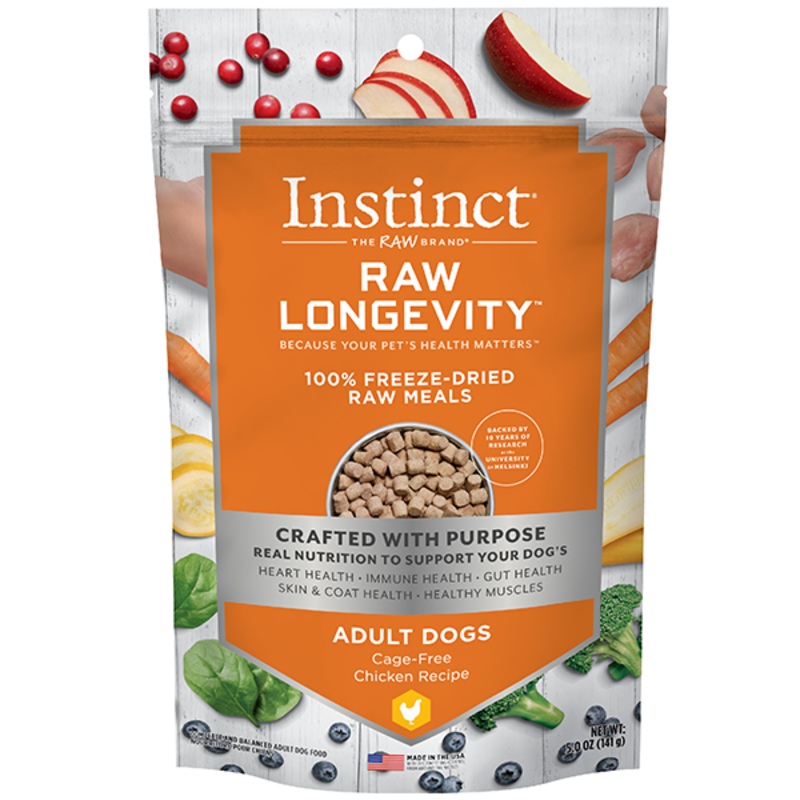 Nature's Variety Instinct Dog Raw Longevity FD Meals Chicken 4.5oz