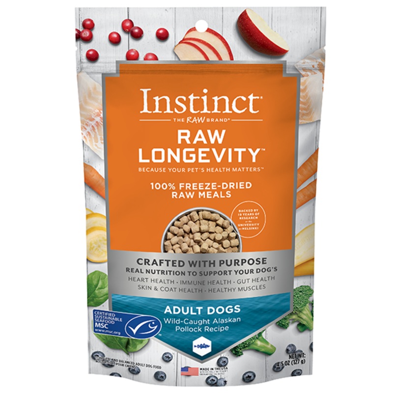 Nature's Variety Instinct Dog Raw Longevity FD Meals Pollock 4.5 oz