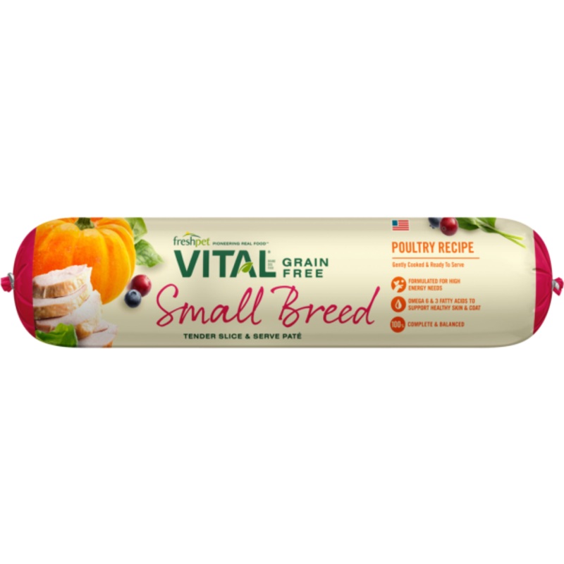 Vital Dog GF Small Breed Poultry Roll 1 lb
