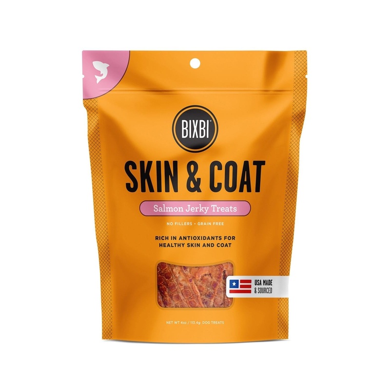 Bixbi Skin and Coat Salmon Jerky Dog Treats 4oz