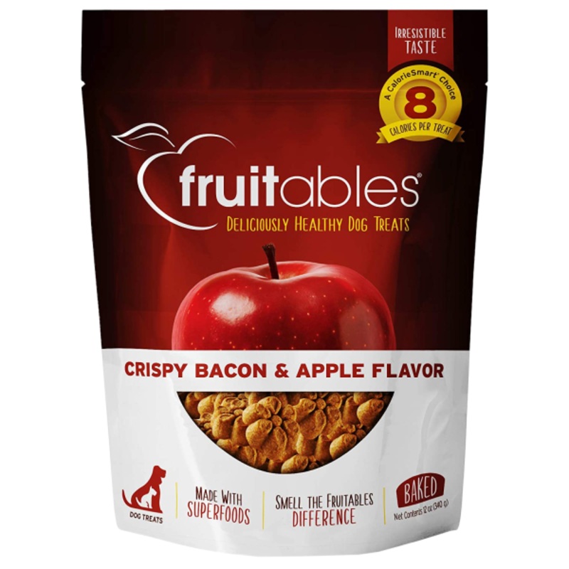 Fruitables Dog Crunchy Treats Crispy Bacon & Apple 12oz