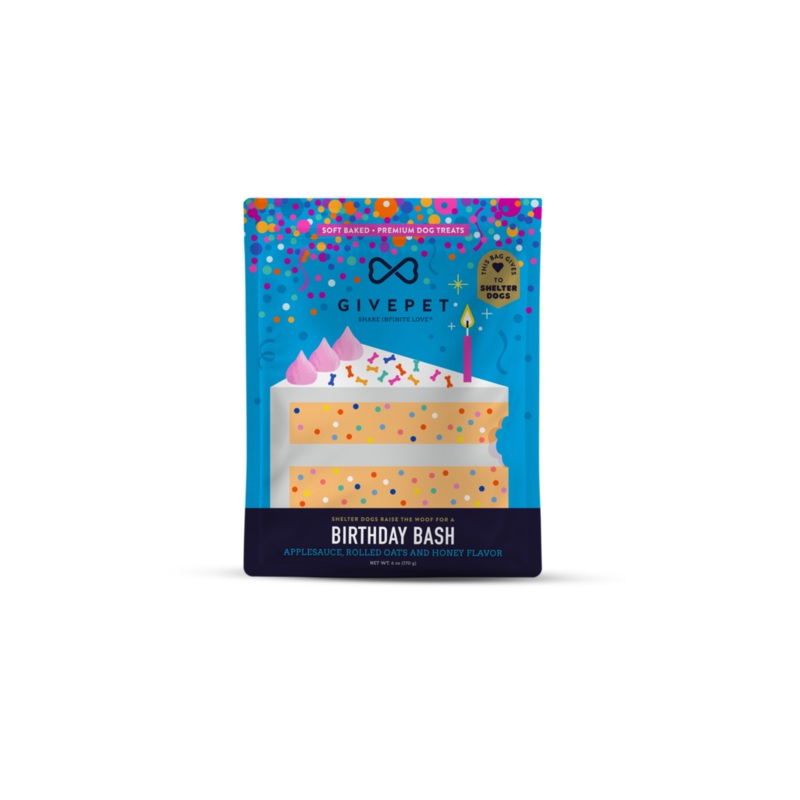 GivePet Soft & Chewy Dog Treats Birthday Bash 6 oz