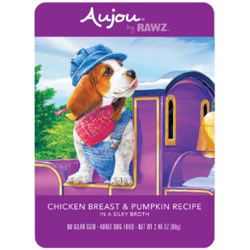 Rawz Aujou Chicken & Pumpkin Pouch Dog Food 2.5oz