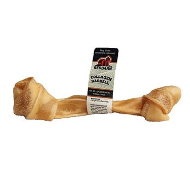 Redbarn Pet Products Collagen Barbell Dog Treat single