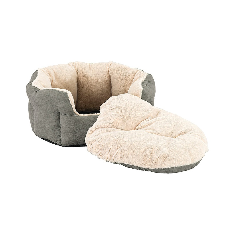 Spot Ethical Pet Sleep Zone Reversible Cushion Dog Bed 18In Light Gray