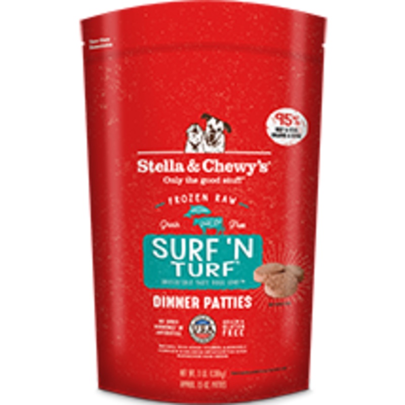 Stella & Chewys Dog Frozen Surf N Turf Dinner Patties 6lb