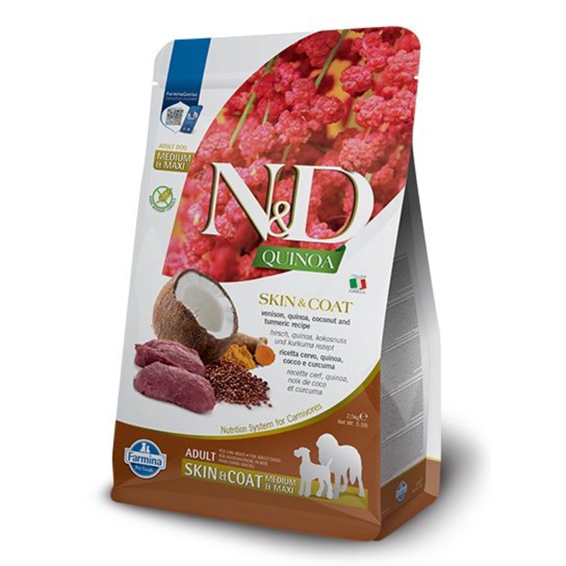 Farmina Quinoa Venison Skin & Coat Adult Dry Dog Food 5.5lb