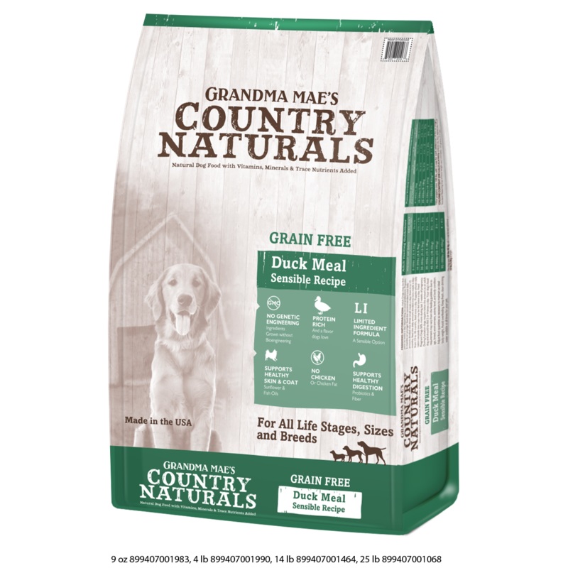 Grandma Mae's Country Naturals Grain-Free Limited Ingredient Duck Recipe Dry Dog Food 12lb
