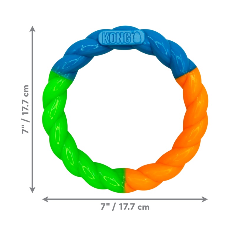 Kong Dog Toy Twistz High-Viz Ring Small