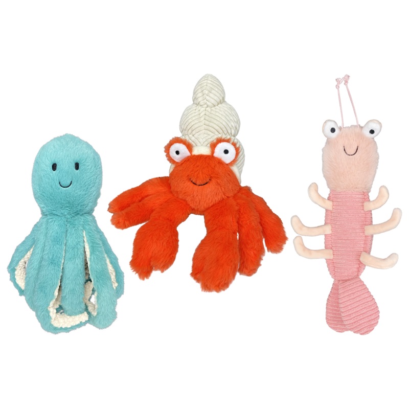 Multipet Plush Dog Toy Margaritaville Coral Reefers Assorted
