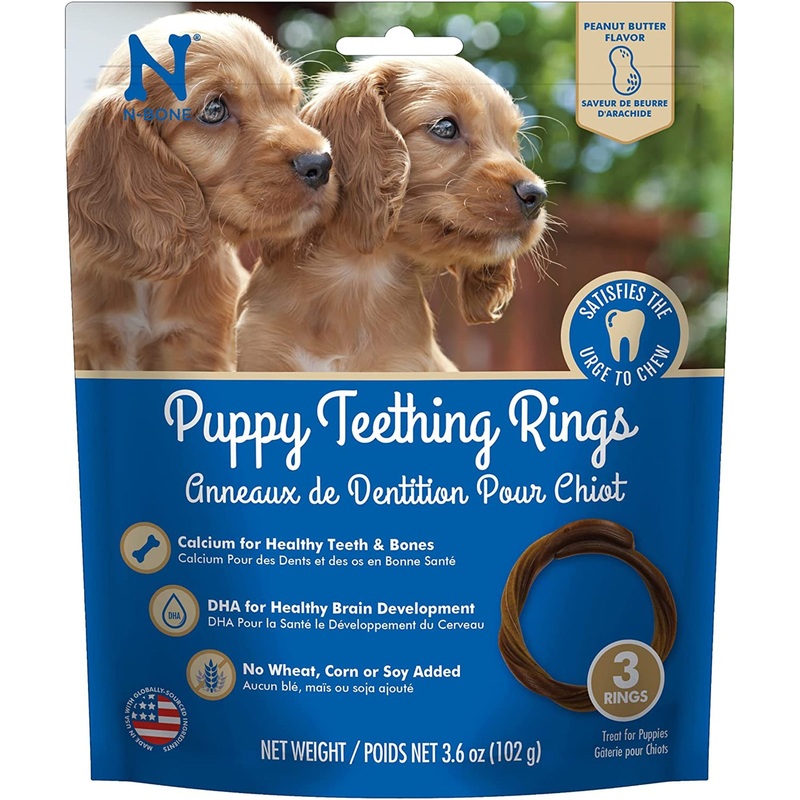 N-Bone Dog Teeth Ring Peanut Butter 3Pk