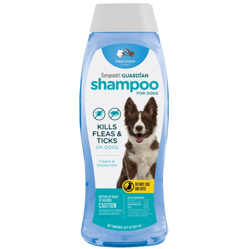 Sergeant's Guardian Flea and Tick Dog Shampoo in Clean Cotton, 18 oz