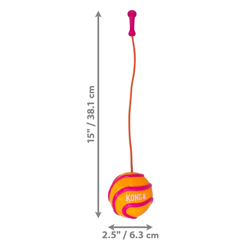 Kong Dog Toy Bunji High-Viz Ball Assorted Medium