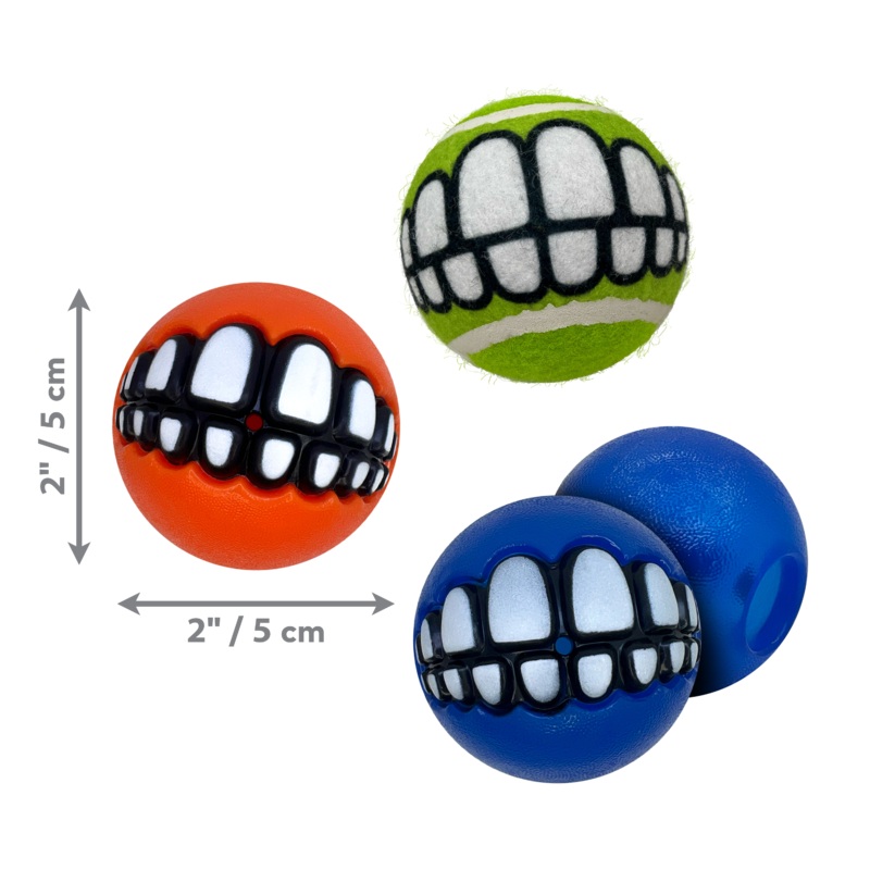 Kong Dog Toy Grinz by Rogz Variety 3pk Small
