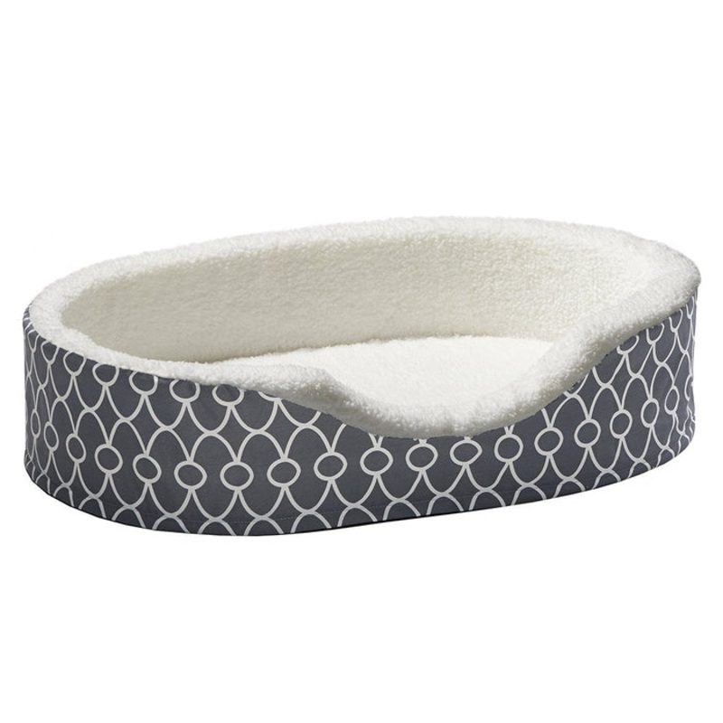 MidWest Homes for Pets Orthoperdic Egg-Crate Nesting Pet Bed For Small Dogs - Fabric Protector - Medium Gray
