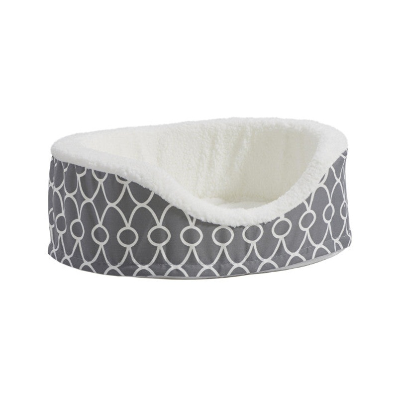 MidWest Homes for Pets Orthoperdic Egg-Crate Nesting Pet Bed w/ Teflon Fabric Protector, Small Gray 23in