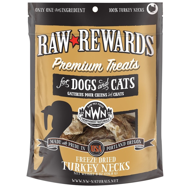 Northwest Naturals Raw Rewards Treats Turkey Necks 8oz